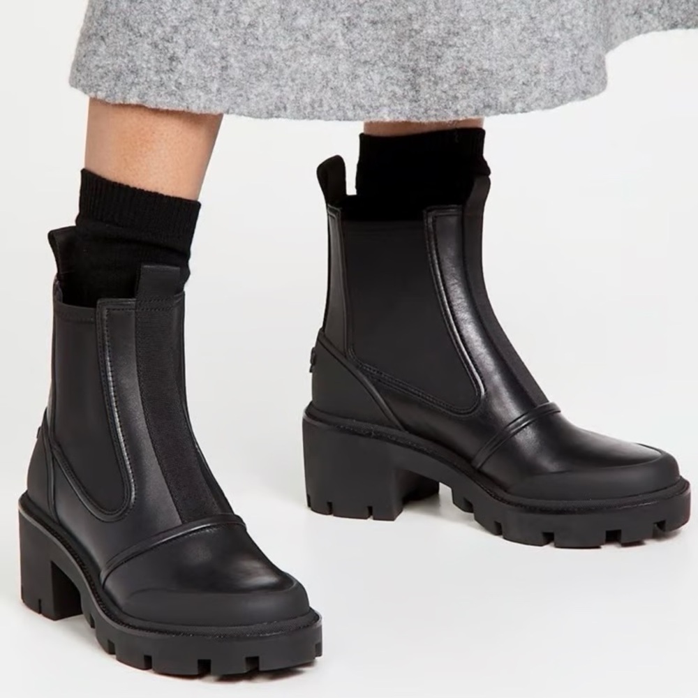 Tory Burch Chelsea Lug Sole Boots- Leather / Neoprene NIB Sz 7